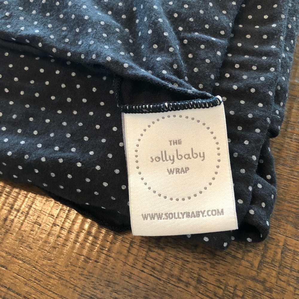 Solly Baby Charcoal Swiss Dot Wrap